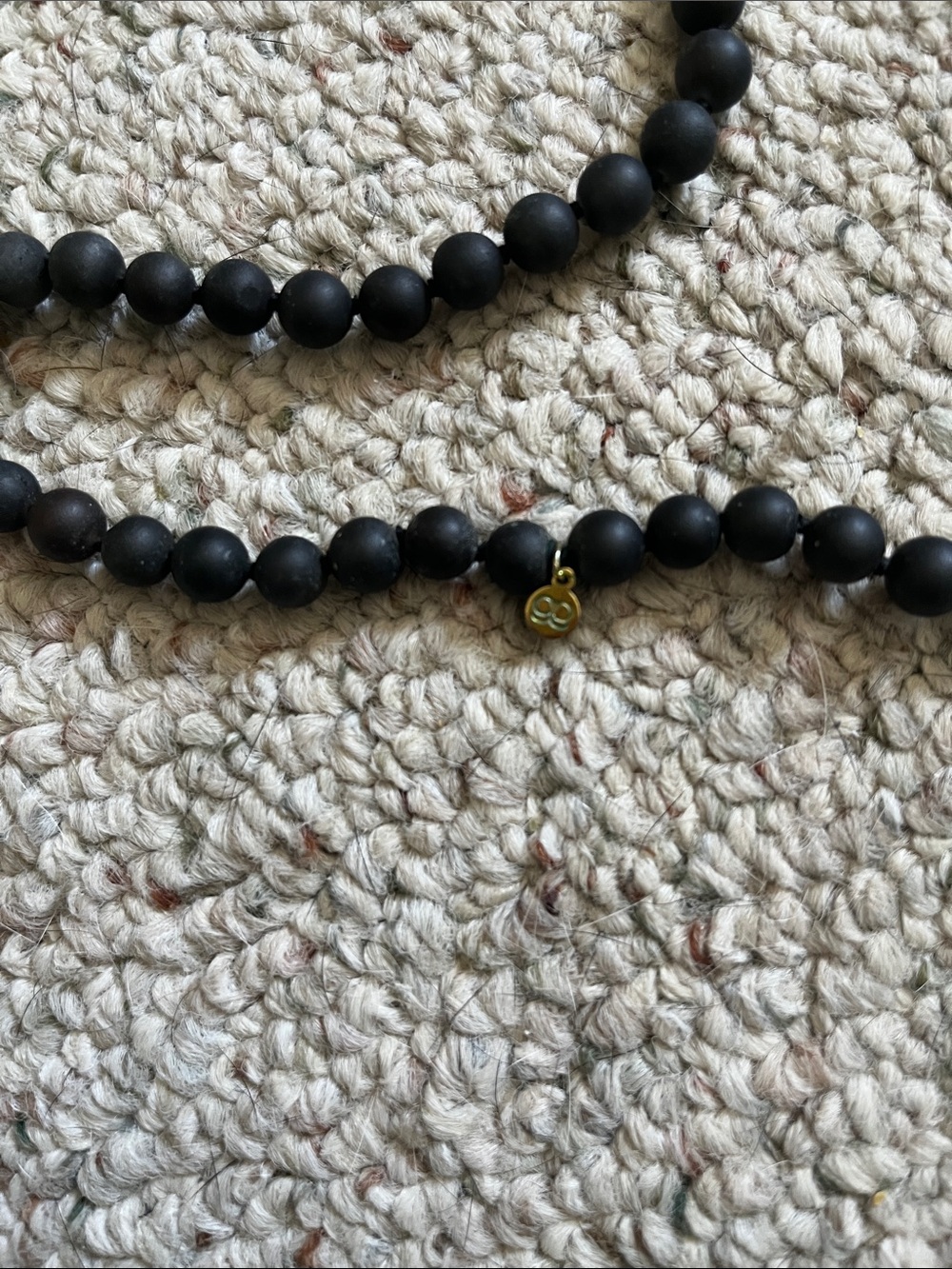 Gorjana Black Beaded Tassel Necklace with Gold Accents - Picture 2 of 5
